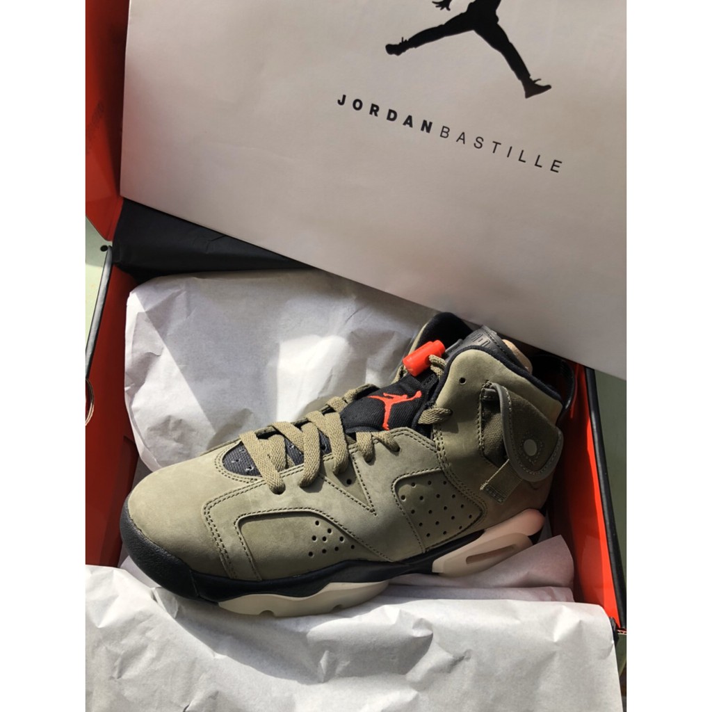 Air Jordan 6 Retro Travis Scott 綠 女款