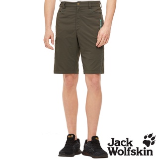 【Jack wolfskin 飛狼】男 supplex 透氣快乾休閒短褲 登山褲『橄綠』