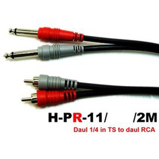 亞洲樂器 Stander H-PR-11 Dual 1/4 in TS to dual RCA 專業級6.3轉AV綠2米