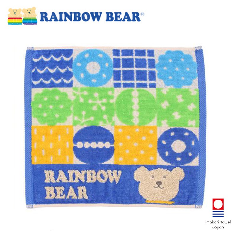 【日本RAINBOW BEAR彩虹熊】今治方巾 毛巾 毛巾布 禮物-丹尼先生雜貨舖