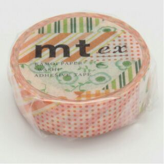 [分裝]日本 和紙膠帶 mt ex 系列 - Flower orange (MTEX1P31)