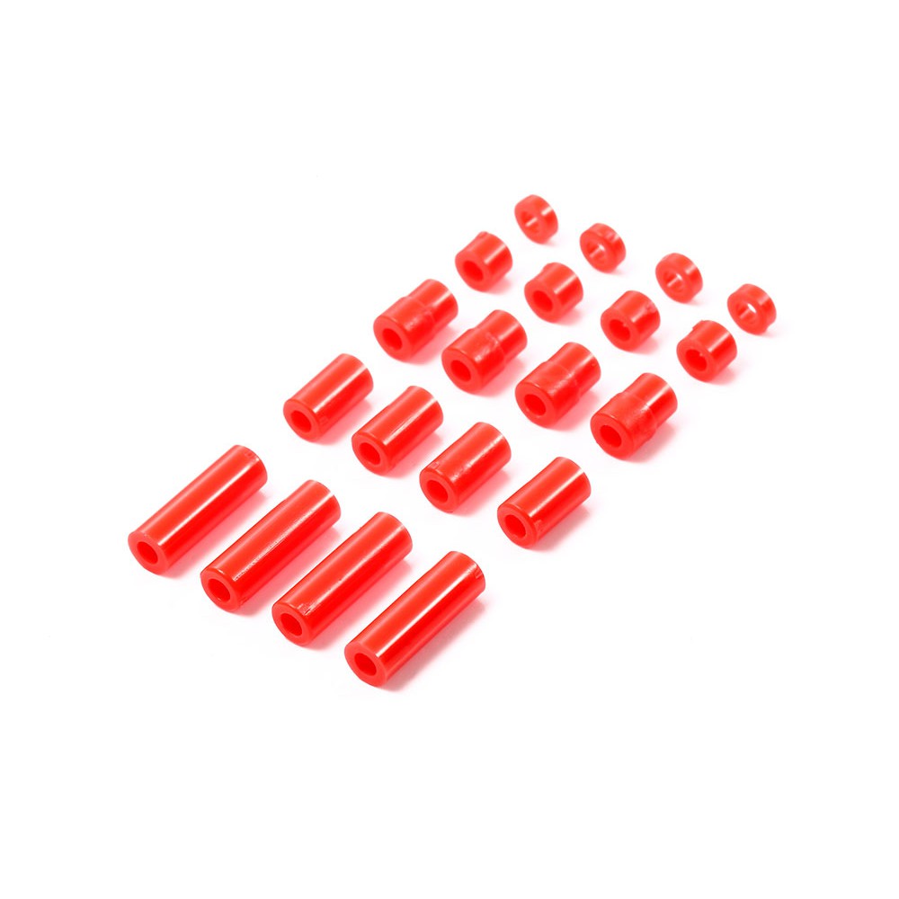 超技綠能☆Tamiya田宮 95400 Lightweight Plastic Spacer Set紅色塑膠墊管