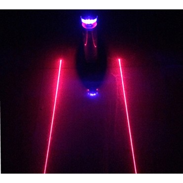自行車平行線 鐳射尾燈 LED警示燈登山車公路車騎行裝備配件