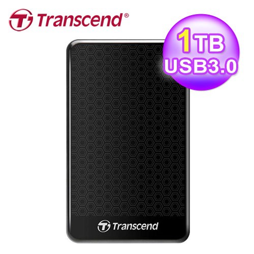 Transcend 創見 SJ25A3K 1TB 2.5吋 外接硬碟 現貨 廠商直送