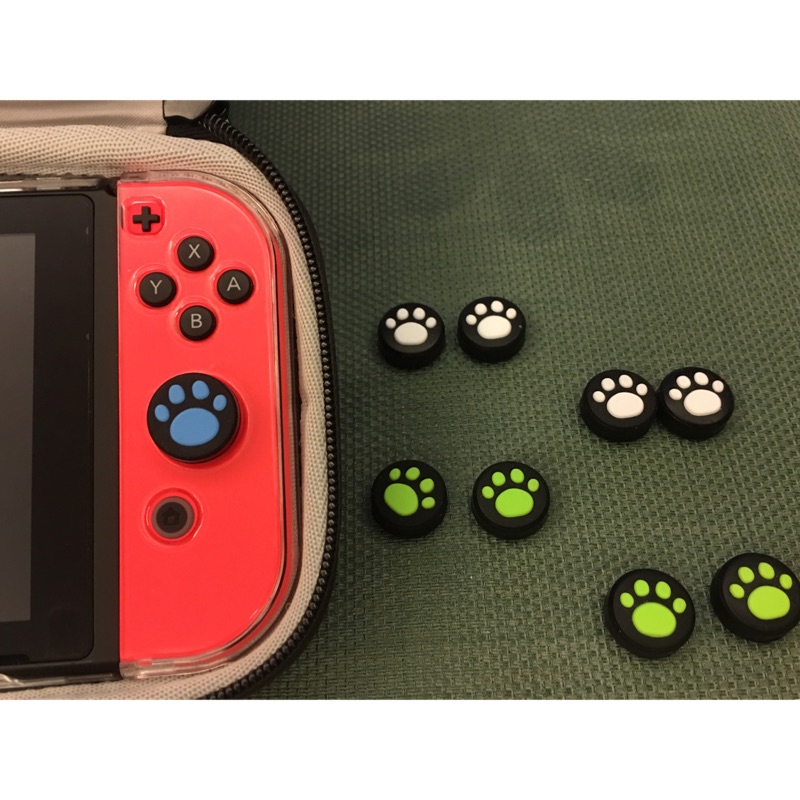 Nintendo Switch 蘑菇頭 香菇頭 Joy-Con 控制器 貓掌套 貓爪 矽膠 搖桿套 保護套 NS 矽膠搖