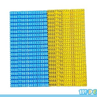 CAT 5E 卡式數字環 數字標籤 0-9 藍色 黃色 網路線標識 數字標示環 配線標示【119PC電腦維修站】