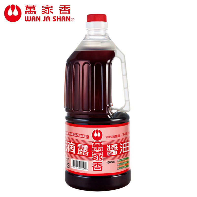 【萬家香】滴露醬油1500ml(超取限購3瓶)