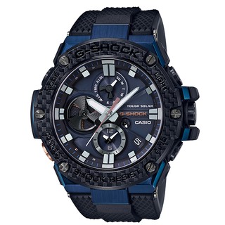 CASIO G-SHOCK GST-B100XB-2A BLUETOOTH藍芽雙顯電子錶(黑X藍)