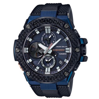 CASIO G-SHOCK GST-B100XB-2A BLUETOOTH藍牙雙顯電子錶(黑X藍)