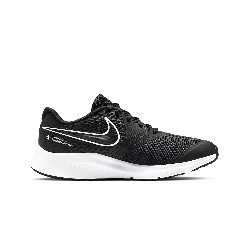 Nike Star Runner 2 GS 大童男女慢跑鞋AQ3542001 黑白休閒運動舒適23cm~25cm | 蝦皮購物