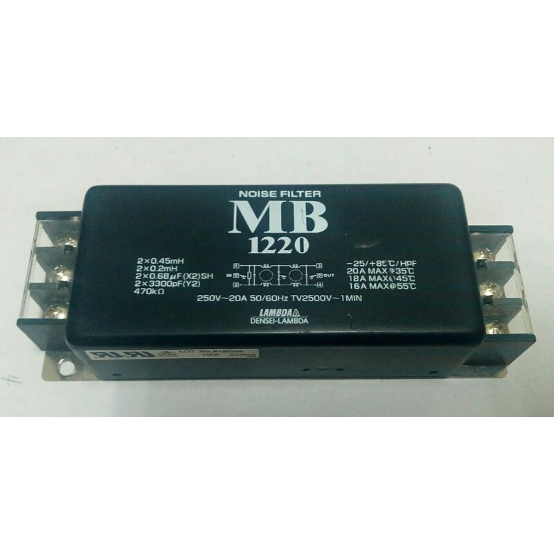 🌞現貨+保固 NEMIC-LAMBDA MB1220 TDK-Lambda 功率線濾波器 250VAC 20A 濾波器