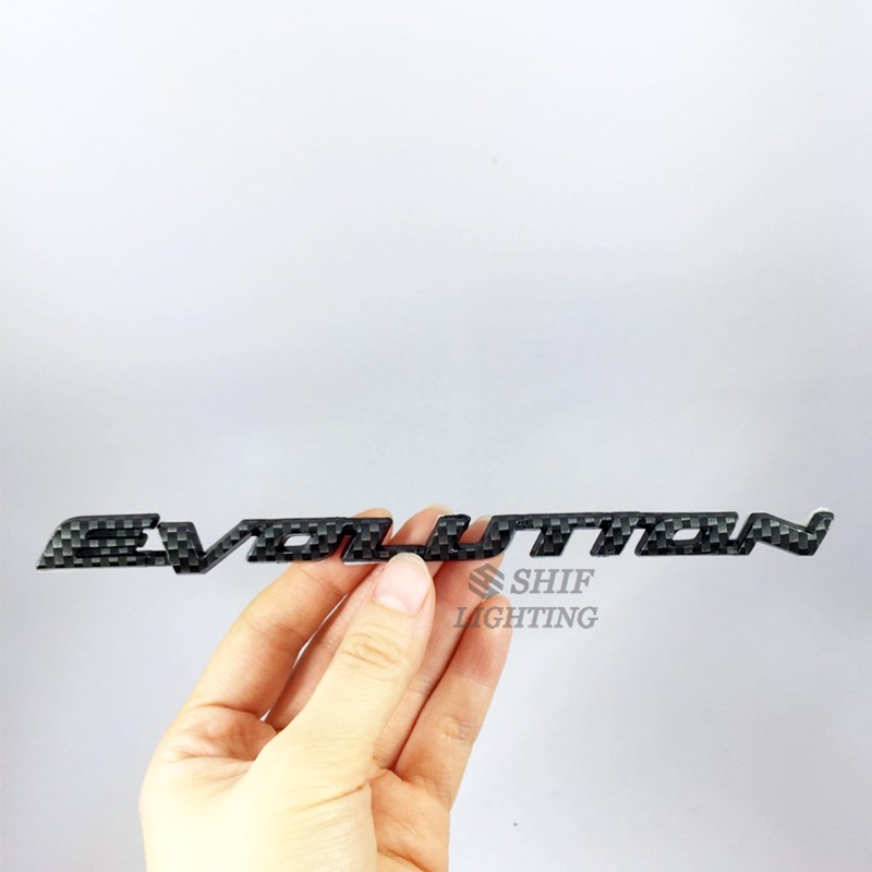 MITSUBISHI 1x 碳纖維 EVOLUTION 標誌汽車標誌貼紙三菱