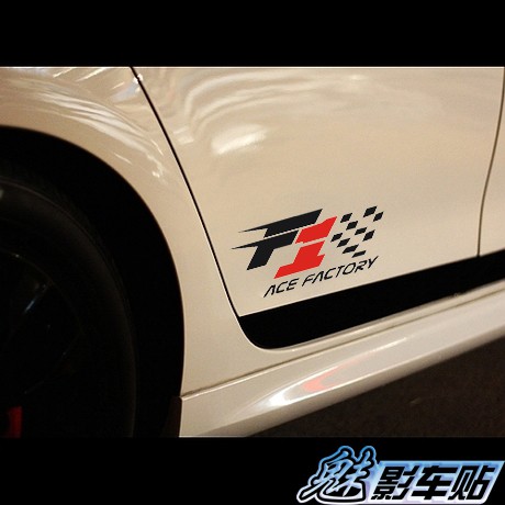 【現貨】
魅影車貼 F1車貼賽道 大眾GOLF高爾夫尚酷 R20 GTI R文字貼 貼花