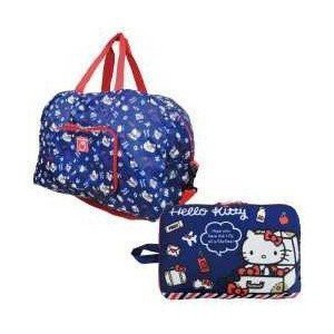 日本 正版hello kitty 折疊收納購物行李袋