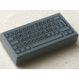 LEGO 樂高 深灰色 Tile 1x2 印刷 Keyboard 鍵盤 3069bpb0030