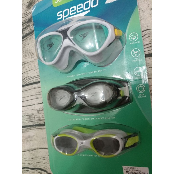 全新現貨 costco購入 Speedo 青少年junior 泳鏡3入