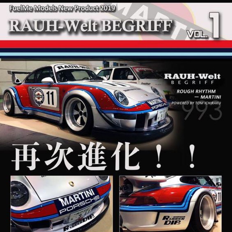 FuelMe RWB Porsche 993 Martini 1/64