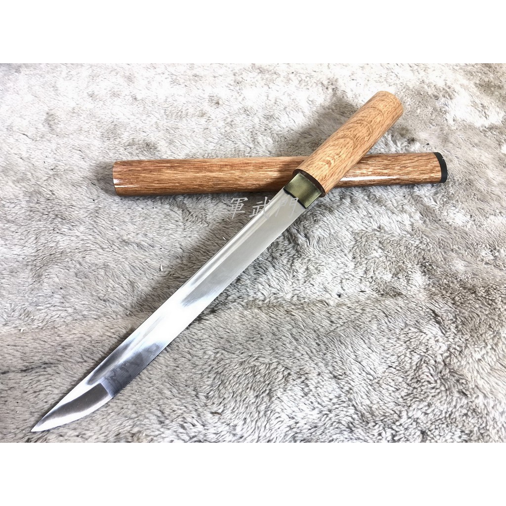 軍武門 手工日本刀白原木浪人武士 亮漆 小 手工研磨 切腹刀 短刀 居合刀 收藏 擺飾 蝦皮購物