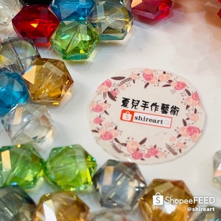 進口手作 超美多切面 多形狀 水晶玻璃直孔珠 耳環項鍊專用 DIY 手作材料