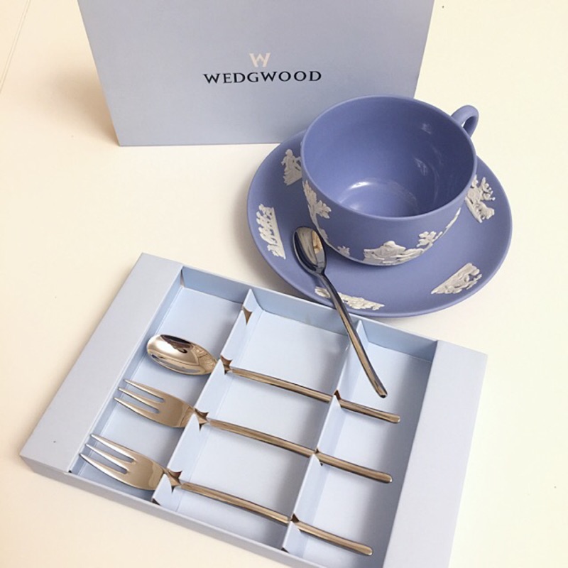 WEDGWOOD 甜點叉+咖啡匙