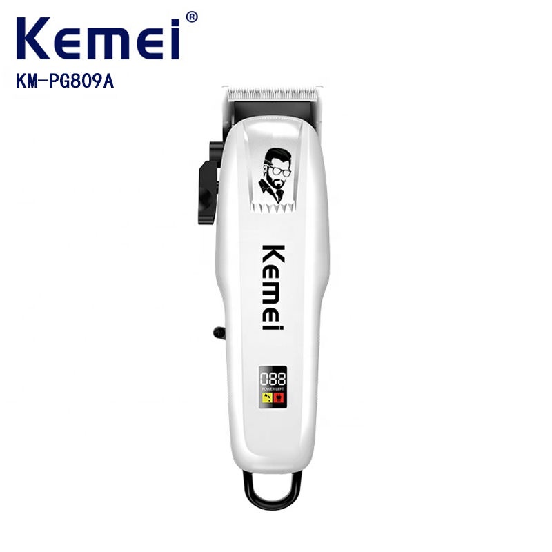 Kemei KM-PG809A 專業理髮器 LCD USB 可調式剪髮機充電修剪器電動理髮器