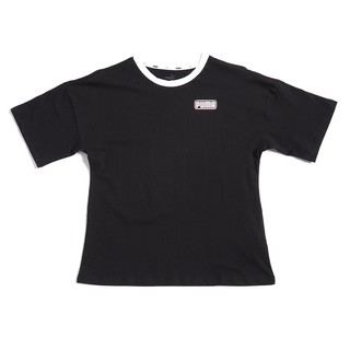 PUMA 基本系列 Summer Stripes 女款 只有M號 短版 短袖上衣 T恤 歐規 84581901黑