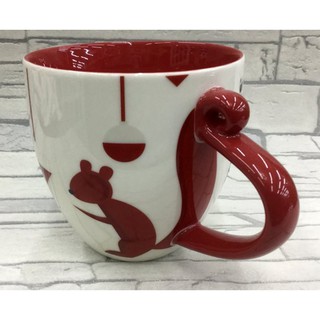 starbucks 星巴克 聖誕松鼠 紅白鼠 馬克杯 16oz