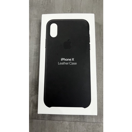 原廠盒裝美品 iPhone  Leather case 原廠皮革保護殼 皮革保護iphone x 原廠公司貨
