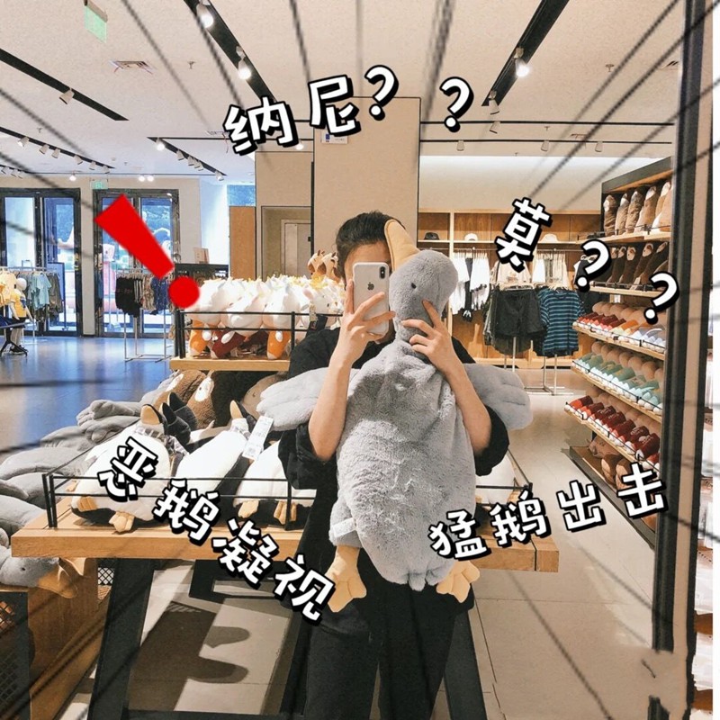 鵝書白色mjstyle小紅趴趴毛絨超大大白鵝鵝號爆款topfeeling公仔 蝦皮購物