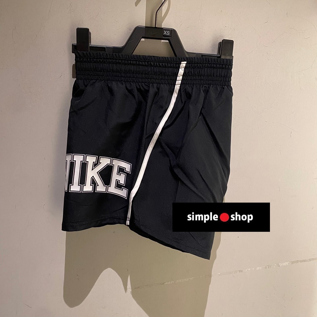 【Simple Shop】NIKE 慢跑短褲 NIKE 復古 LOGO 運動短褲 有內裡 黑 女款 DQ6361-010