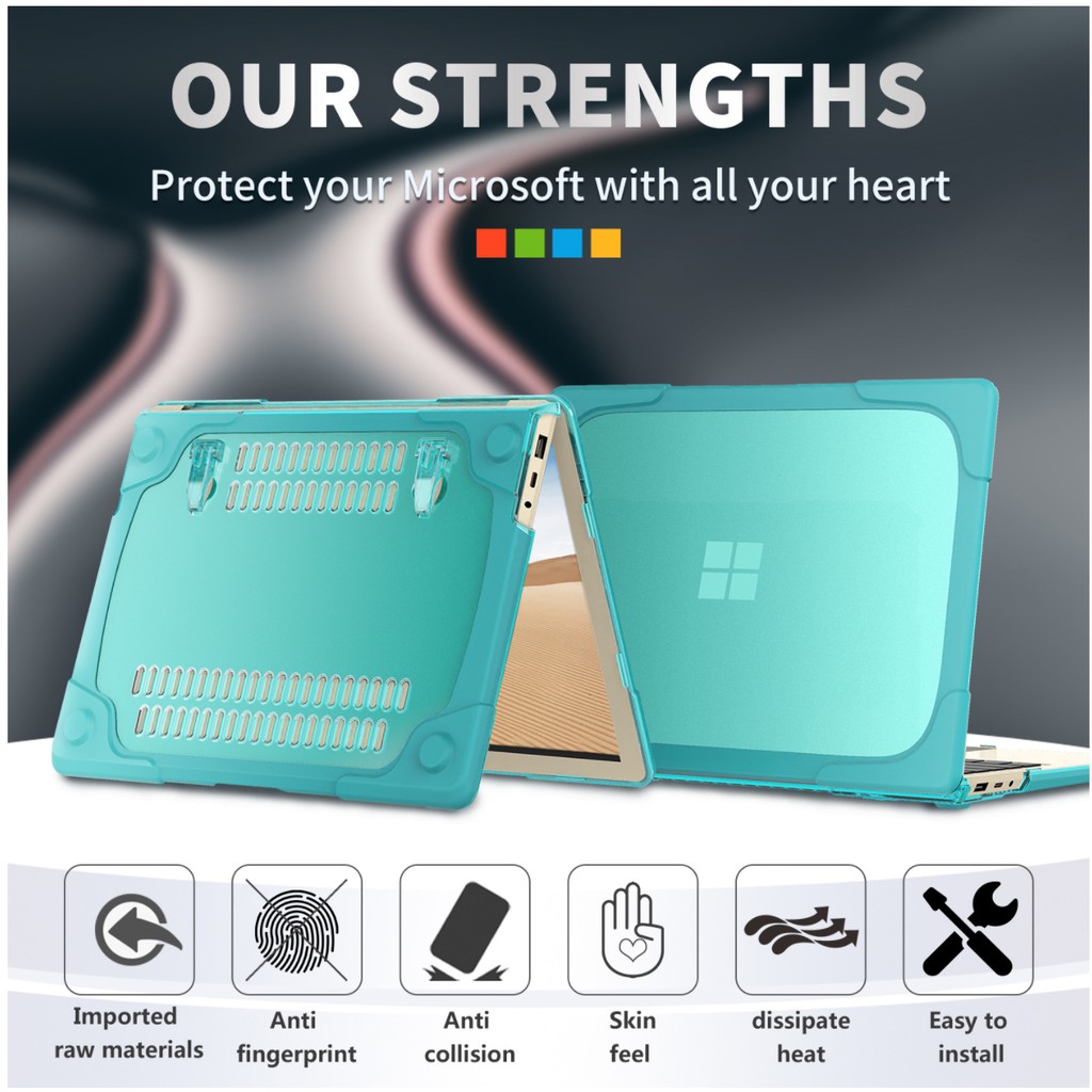 最強軍規防摔 微軟 surface laptop go2 laptop5 laptop3保護殼外殼 保護套 防摔殼 go
