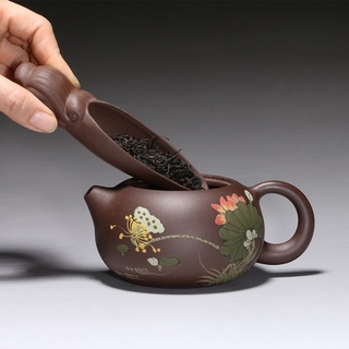 紫砂壺~~~宜興紫砂 茶葉勺 原礦紫泥 茶具配件茶匙