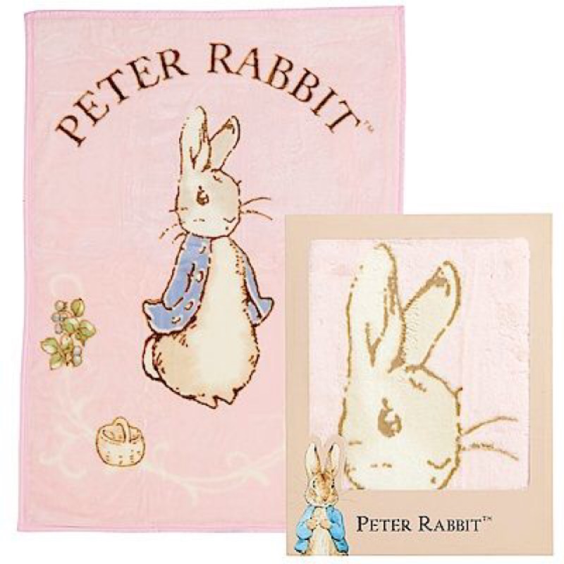 全新 彌月禮盒 奇哥圓點比得幼兒毛毯 粉紅peter rabbit