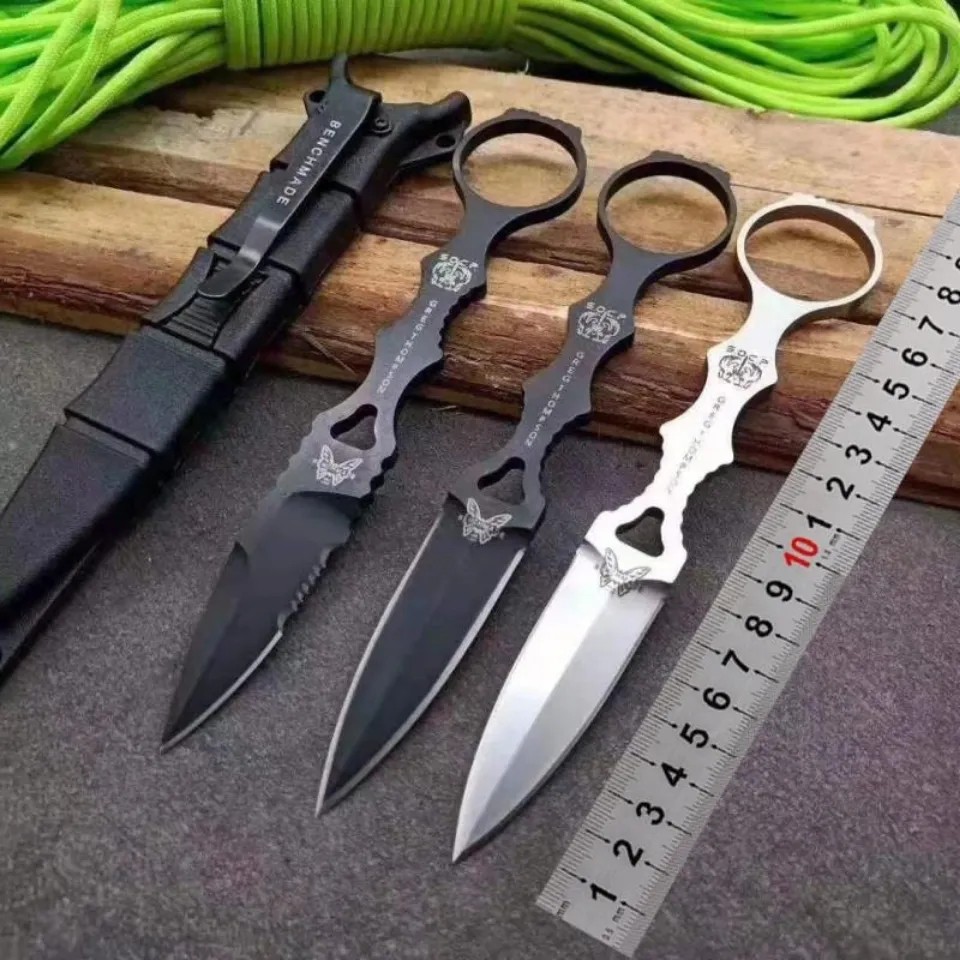 Benchmade蝴蝶173 176野外生存防身刀戶外小直刀露營便攜小爪直刀 蝦皮購物