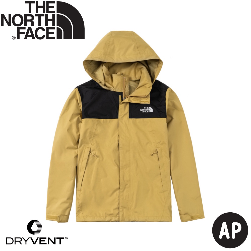 【The North Face 男 DV防水可套接外套 AP《卡其》】4UAU/防風外套/連帽外套/衝鋒衣/風雨衣