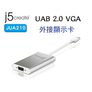 【喬格電腦】 凱捷 j5create JUA210 USB 2.0 VGA 外接顯示卡