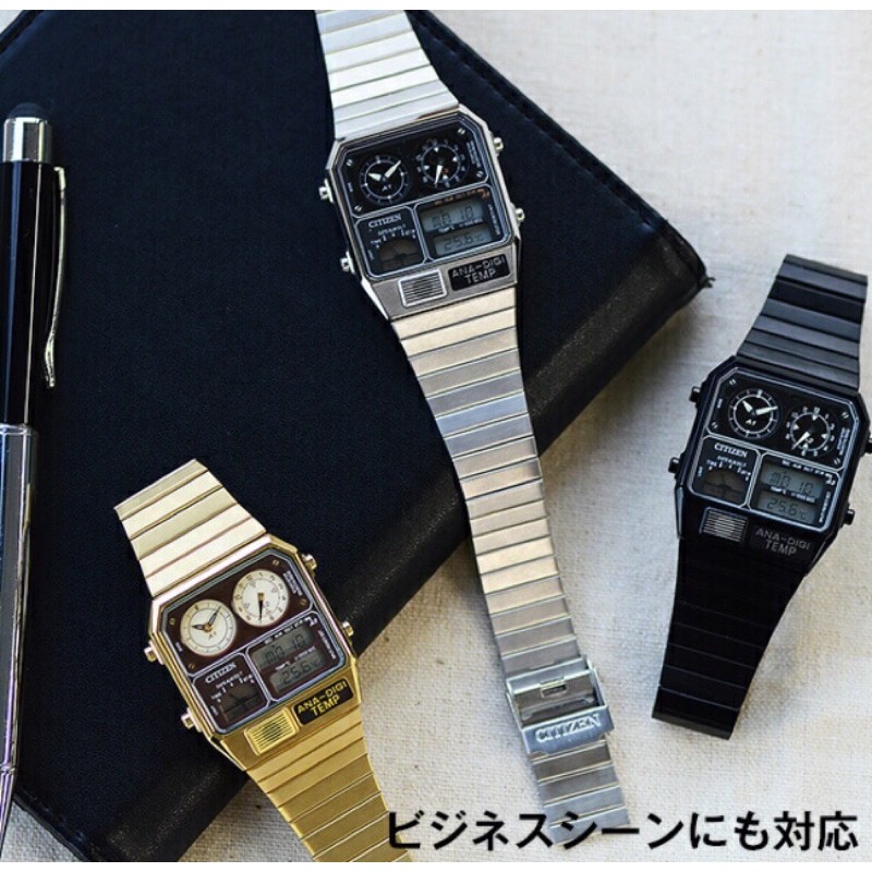 現貨免運）日本購入經典復刻 CITIZEN ANA-DIGI TEMP 復古 手錶 電子錶 JG2103-72X