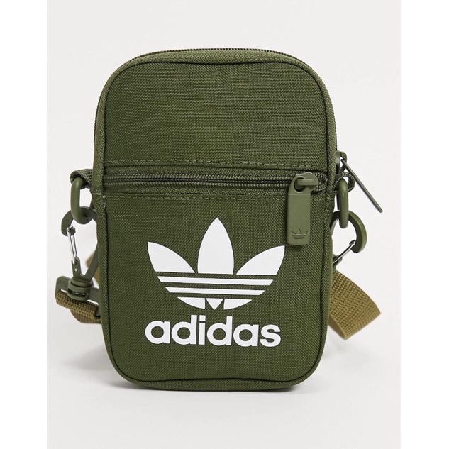 Adidas Originals trefoil festival bag愛迪達 三葉草 墨綠 小包包 側背包 腰包