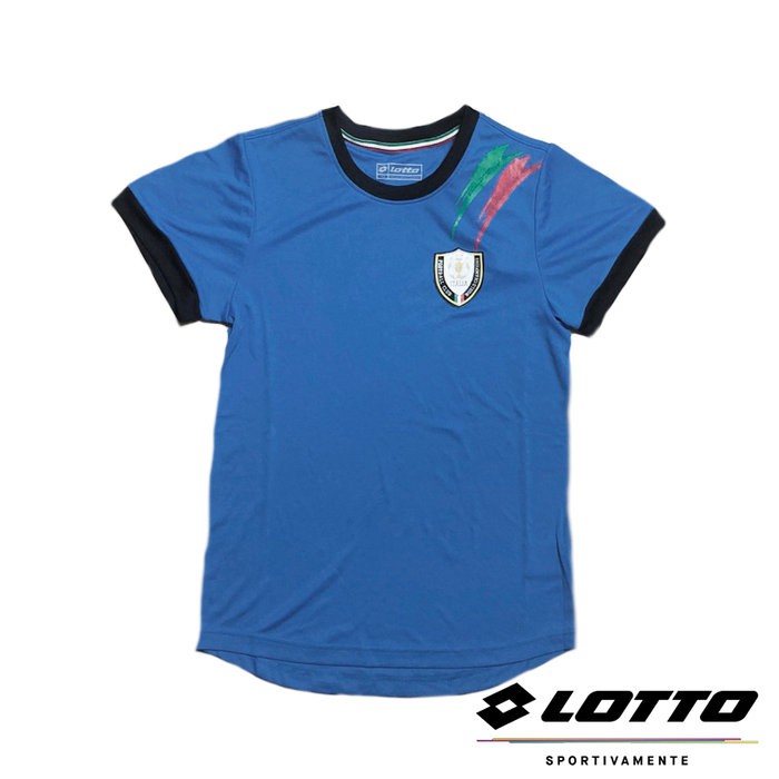 金英鞋坊-義大利第一品牌-LOTTO樂得 男款世足風潮紀念義大利代表隊T-SHIRT 藍色 超值價$298