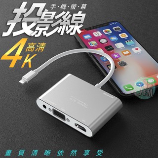 下殺 限時優惠🔥手機螢幕投影線 lightning轉HDMI vga 轉接器 手機轉電視 手機投影線 影音轉接線