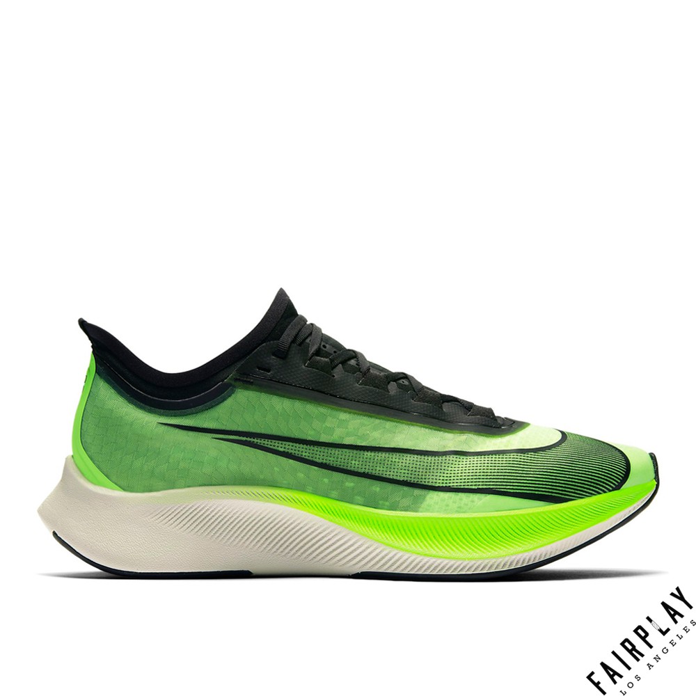 Nike Zoom Fly 3 黑綠 男鞋 低筒 輕量 運動鞋 慢跑鞋 AT8240-300