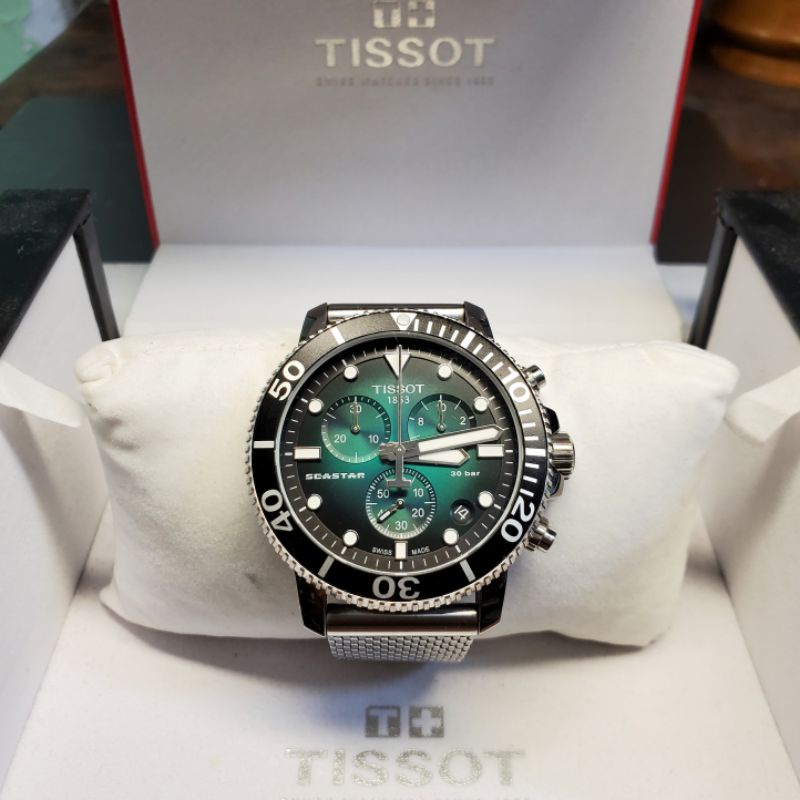 TISSOT 天梭  Seastar 1000 綠水鬼 三眼 保固內