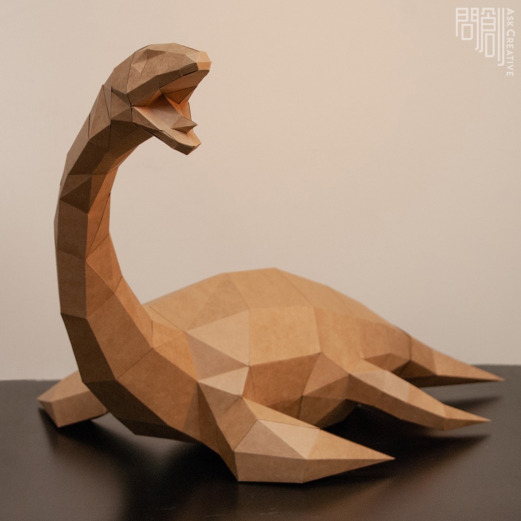 問創DIY手作3D紙模型 - 史前大蛇頸龍