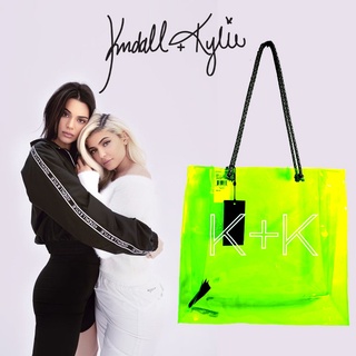 Kendall+ 美國人氣超模品牌 卡達家族 防水透明托特包 肩背包 運動瑜伽健身包 游泳包 海灘包 沙灘包 KBT22