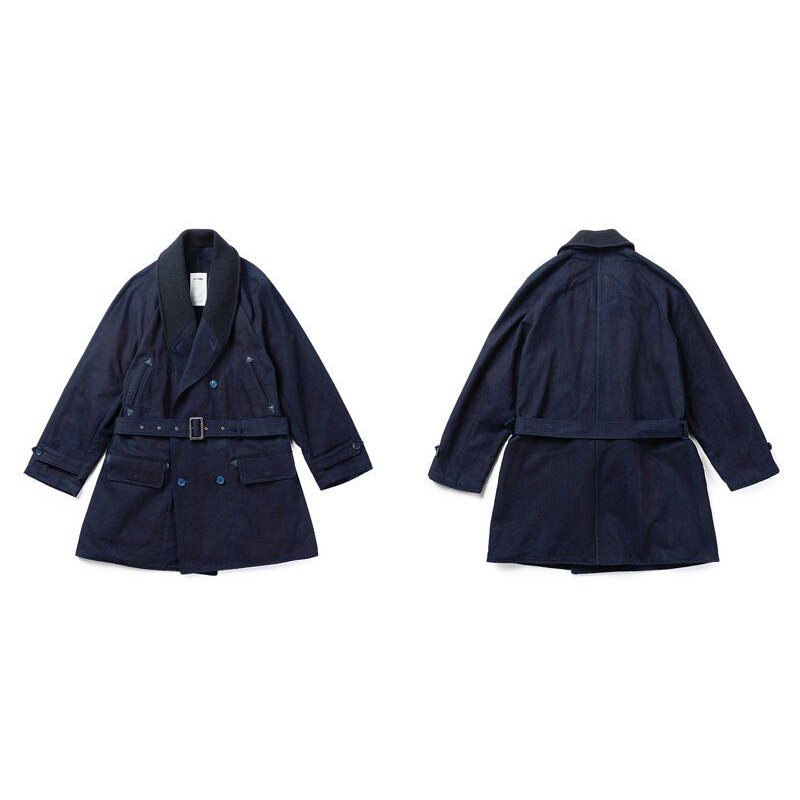 "MACKINAW" JEEP COAT - INDIGO DYED CANVAS syndro