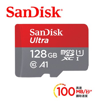【台灣公司貨】SanDisk Ultra MicroSD 128GB 128G A1 記憶卡