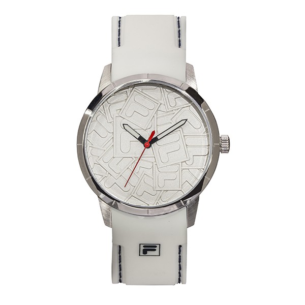 【FILA 斐樂】堆疊LOGO設計腕錶-百搭白/38-186-001/台灣總代理公司貨享兩年保固