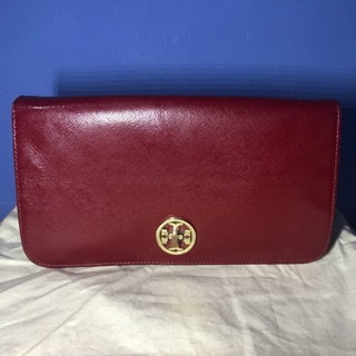 Tory Burch 防刮皮革雙層鏈條包 woc