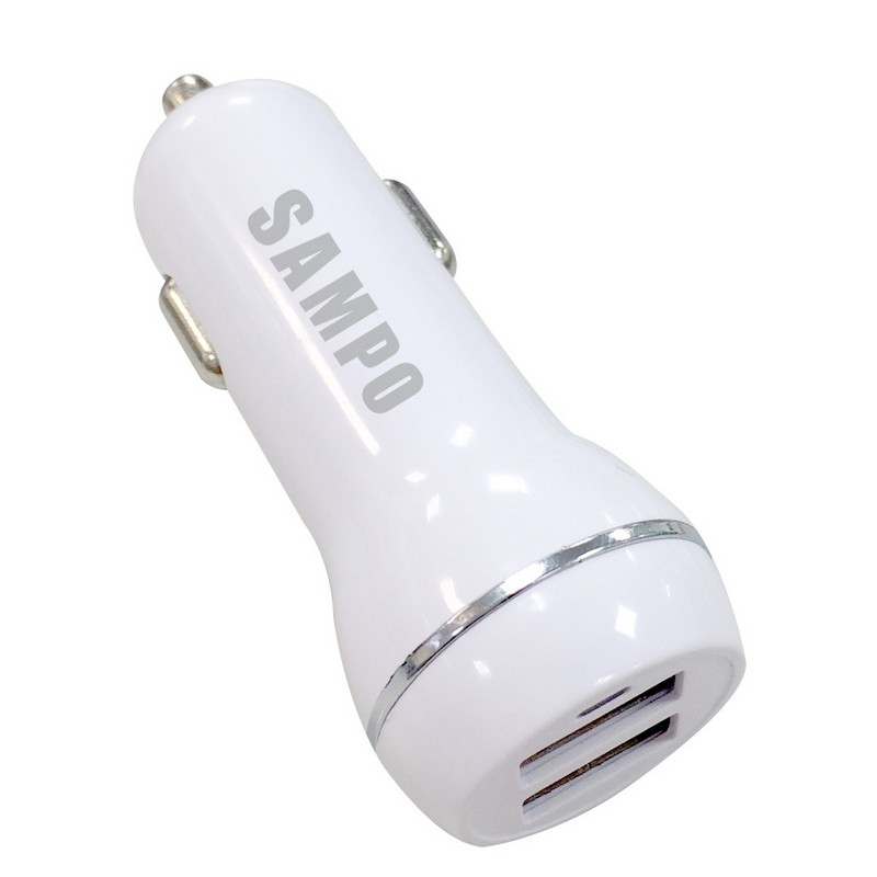 SAMPO-聲寶 USB車用充電器 2組USB獨立輸出設計(2.4A x 2) #DQ-U1504CL