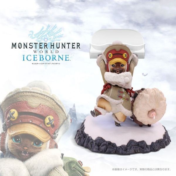 『預購』PS4 魔物獵人 世界 冰源 MONSTER ICEBORNE 隨行艾路支架 手把架 公仔 艾路貓